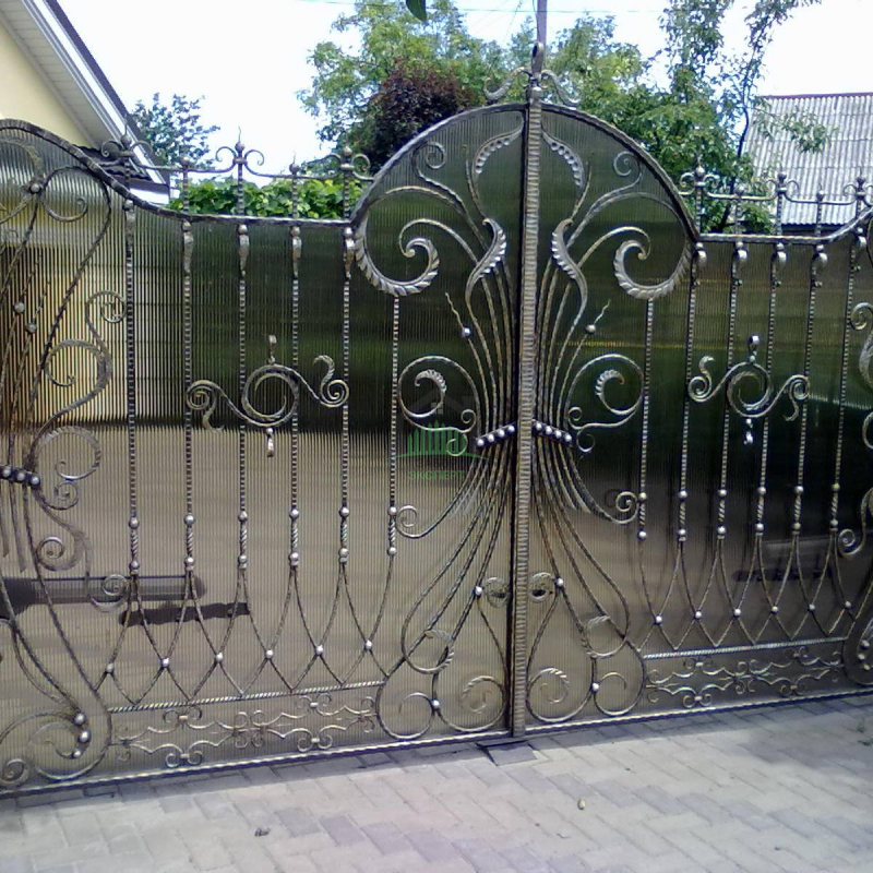 Каванные распашные ворота в Москве Пример 9