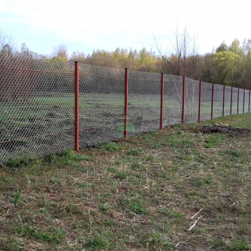 Забор из сетки рабица 300 метров в натяг в Москве