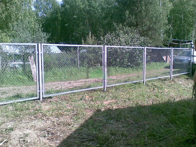 Секционные заборы из сетки рабица 12 метров в Москве